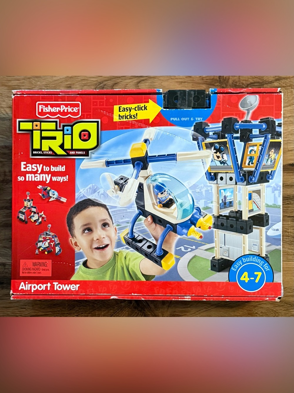 Fisher-Price Trio Airport Tower Building Toy 95 pieces Ages 4-7